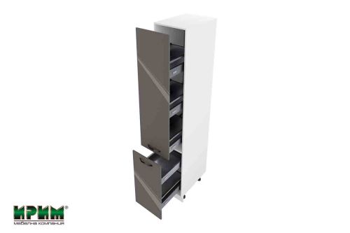 БФ Антрацит гланц-05- 65 колонен шкаф с бутилиера Hettich - 400/590/2230 мм.