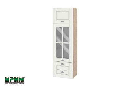 МФ Бяло мат-09- 101 - с повдигаща врата, витрина и 2 чекмеджета -400/300/1320мм
