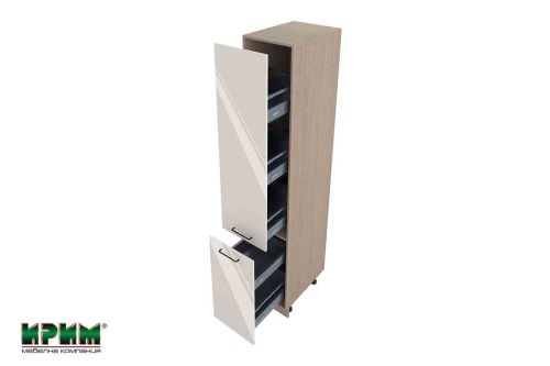 МФ Кашмир гланц-11- 65 - колонен шкаф с бутилиера Hettich - 400/590/2230 мм.