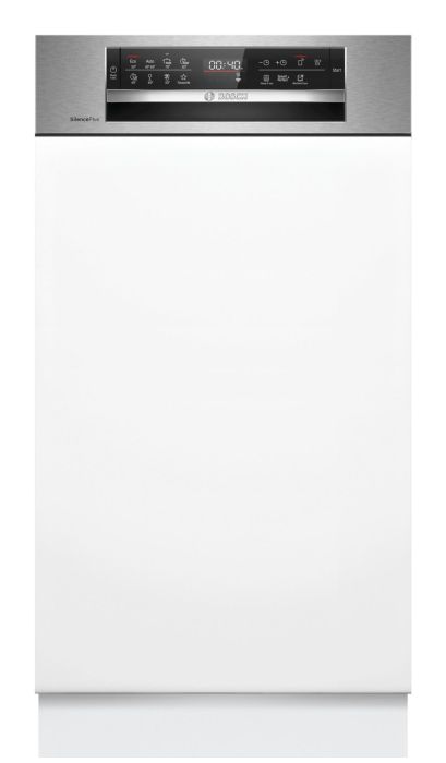 Полуинтегрирана съдомиялна BOSCH Серия 6 SPI6EMS21E, Неръждаема стомана, 45 cm